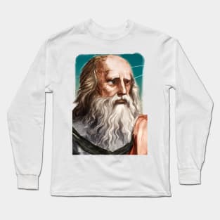 Greek philosopher Plato illustration Long Sleeve T-Shirt